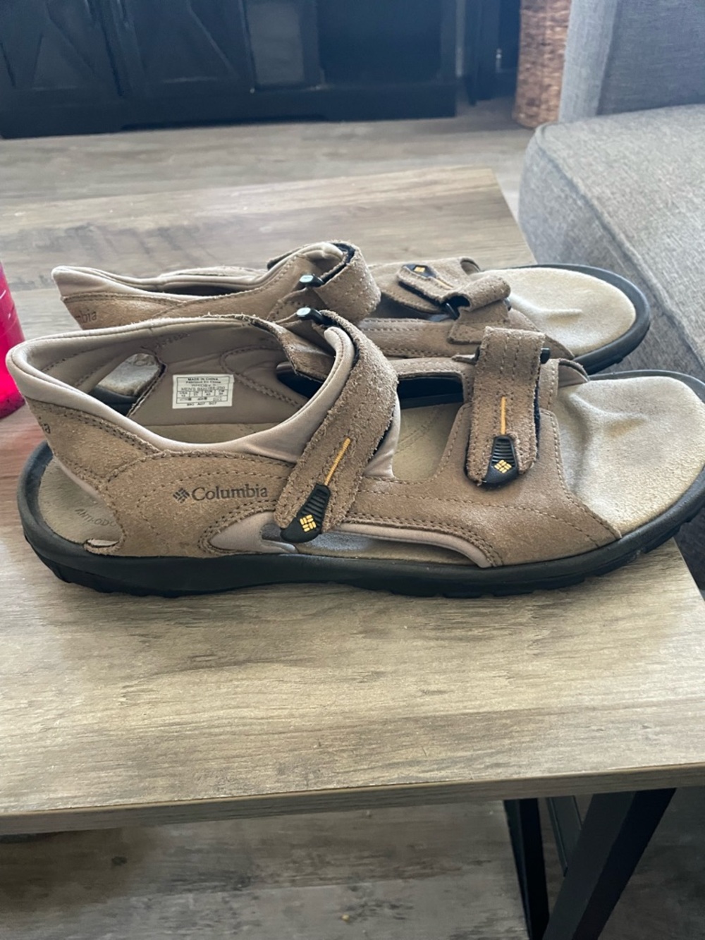 Columbia Trail storm Hiker 3 Strap Beige Suede outdoor climbing hiking sandals - Picture 2 of 9